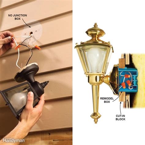 how to install outdoor flood light without junction box|no junction box on light fixtures.